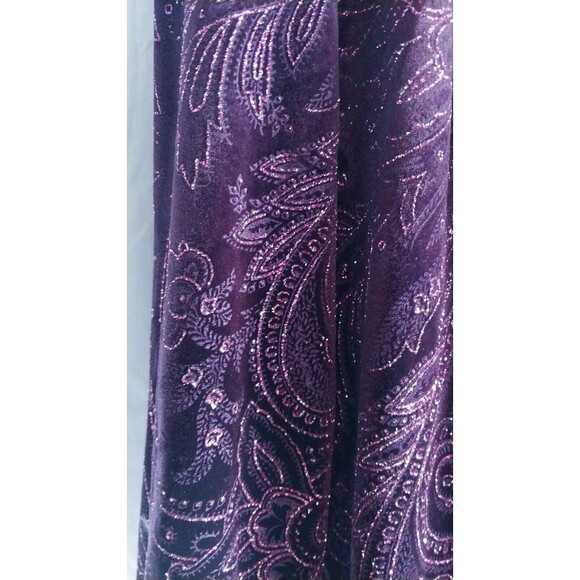 Vintage R&M Richards Metallic Sparkle Glitter Jacket Top Dark Purple Sz 12P - Picture 3 of 7